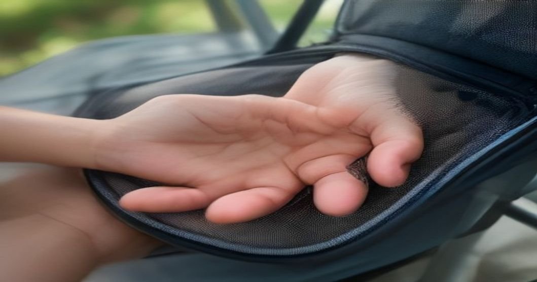 캠핑 의자 밑면의 통풍 구멍 및 습기 배출 구조 상세 촬영